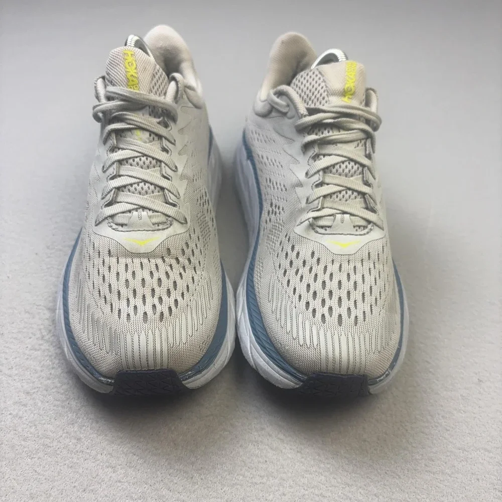 Hoka One One Clifton 7 Running Shoes Womens Size 9.5 Gray Cushioned Sneakers